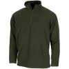 MFH flísové tričko Troyer s dlhým rukávom, OD green - XL