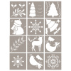 Artemio Šablóny - vianočný motív Let it snow sada 12 kusov - 9 x 9 cm