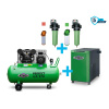 Atmos Sestava kompresor + sušička + filtrace - SAP4/270 příkon 4,0 kW, výkon 650 l/min, 10 bar, vzdušník 270 l, sušička, filtrace