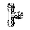 Viega Tee 28 x 22 x 28 mm z nerezovej ocele (435974)