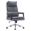 Tempo Kondela Kancelárske kreslo, sivá ekokoža/chróm, KAHIL