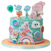 SET na zdobenie torty GUMBALL 2D 12 ks figúrky na cukrovú tortu oblátka