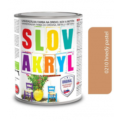 Slovlak Slovakryl 0210 - hnedý pastel 0,75kg