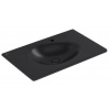 Villeroy & Boch Antao - Umývadlo nábytkové 80x50 cm, bez prepadu, otvor na batériu, CeramicPlus, Pure Black 4A7581R7