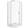 Kerra Splash štvrťkruhový sprchový kút s vaňou Rozmery sprchového kúta: 80x80cm, 6909_80X