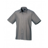 Premier Workwear Pánska košeľa s krátkym rukávom PR202 Dark Grey -ca. Pantone 431 41 (16)