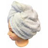 Top textil Rychleschnoucí froté turban na vlasy, bílý