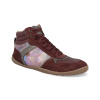 Barefoot dámske zimné topánky Develab - Mid Cut Snkr šnúrky WR Burgundy vinove