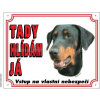 Stickers Výstražná plastová tabulka na plot Dobrman