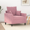 zahrada-XL Kreslo ružové 60 cm zamat 359286