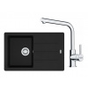 FRANKE SETG263MČ fragranit drez 780x500 mm BFG 611-78 Čierna mat+batéria FS 3230.031 Chróm FRA 114.0700.735