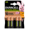4 x AA nabíjateľné batérie Duracell 2500 mAh – Výkonné a spoľahlivé riešenie pre vaše zariadenia
