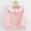 Dojčenský kabátik na gombíky New Baby Luxury clothing Laura ružový - 56 (0-3m)