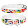 WAUDOG obojok kožený Vitrage biely (38-49cm/2,5cm)
