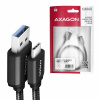 Axagon BUCM3-AM15AB USB-C USB-A, USB 3.2 Gen 1, 3A, ALU, 1,5m, černý