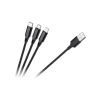 REBEL 06427967 Kabel RB-6005-100-B USB 3v1 1m Black