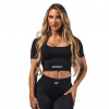 Nebbia Tvarující bezešvý crop top FLOW SEAMLESS 499 černý - S