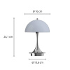 Louis Poulsen Panthella PORTABLE 160 V3, opálový chróm/modrošedá - 5744171449