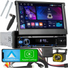 AUTORÁDIO 1 DIN 7'' CARPLAY ANDROID WIFI RDS VÝSUVNÝ DISPLEJ 4G SIM