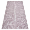 Dywany Łuszczów Koberec COLOR 47176260 SISAL riadky, trojuholníky, zigzag béžová / ružový 160x230 cm