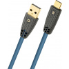 Oehlbach USB kabel USB-C ® zástrčka, USB-A zástrčka 2 m petrolejová stínění pletivem, krytí TPE D1C9579