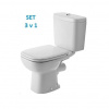 Duravit D-CODE WC-kombi misa rovný odpad,hlb.splach+nádržka+WC sedadlo masívne 325818 325818