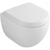 Villeroy & Boch Subway, Klozet s plochým splachovaním 370 x 560 mm, vodorovný závesný WC B 660310R1