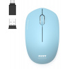PORT CONNECT bezdrôtová myš USB-A/USB-C, azúrová (900544)