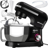 Planetárny kuchynský robot Ruhhy 1700 W čierny (Kuchynský robot Planetárny mixér 1700W Miska 4,5l Veľký multifunkčný s miskou)
