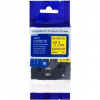 PRINTLINE kompatibilní páska s Brother HSe-641, 18mm, černý tisk/ žlutý podklad, bužírka PLTB176