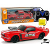 Športové auto na diaľkové ovládanie R/C 1:16 Červené s bielymi pruhmi