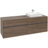 VILLEROY & BOCH Collaro závesná skrinka pod umývadlo na dosku (umývadlo vpravo), 4 zásuvky, 1600 x 500 x 548 mm, Arizona Oak, C07900VH
