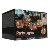 Párty osvetlenie - reťaz 10 LED svietidiel, teplá biela, dĺžka 6,8 m