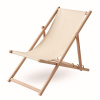 Plážové lehátko z dreva , Beige Farba: Beige