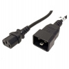 PremiumCord Kabel sítový propojovací 230V 10A 2m, konektory IEC 320 C13 - IEC 320 C20 (kpsb2)