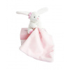 Doudou Darčeková sada ružová - králiček s muchláčikom 10 cm