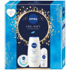 Nivea dámska darčeková sada FEEL SOFT krém 100 ml+ sprchový gél 250 ml+ antiperspirant 50 ml