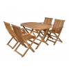 Hecht BASIC SET4 - Záhradný nábytok, set 4 stoličiek a stola