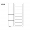 Komoda borovicová KD126 - dub, S90, V138, H42