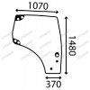 Okno dverí pravé New Holland T6 T7 CASE 84280178 (Okno dverí pravé New Holland T6 T7 CASE 84280178)