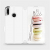 Flipové pouzdro Mobiwear - Huawei Y7 2019 - M090P Makronky - have a nice day (Knížkové flip pouzdro, obal, kryt na mobil Huawei Y7 2019 - M090P Makronky - have a nice day, materiál Umělá kůže + TPU -