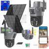 DVOJITÁ SOLÁRNA KAMERA WIFI IP SMART VONKAJŠIA ROTAČNÁ QHD 6MP ZOOM 3v1
