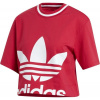 adidas CROPPED TEE červená,biela Dámske tričko 34