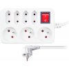 Solight PP141 7z predlžovací přívod 2m 3 x 1mm2 bílý vypínač