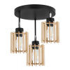Light Home Stropné svietidlo Timber 7, 3x drevené tienidlo, orp