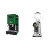 Gaggia New Classic EVO BC, green + Eureka Helios 65, grey