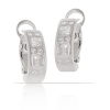 Polkruhové náušnice s kryštálmi z kolekcie Classic Colibra 1,7 cm - postriebrené