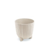 kvetináč 12,6cm RYFO N ECO WOOD DRF130NW-S449W biely plastový PROSPERPLAST