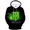 Mikina MONSTER ENERGY 3D XXL ČIERNA s potlačou