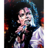 Michael Jackson-Beáta Novotná, originálny, ručne maľovany obraz L (do veľkosti 95x95cm) Viac farieb